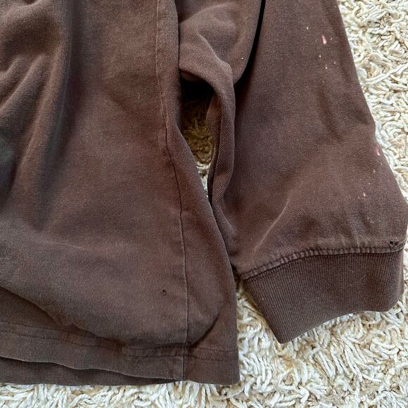 Vintage Brown Carhartt Long Sleeve Big Logo Faded Work Original Fit Men’s XL - Picture 12 of 13